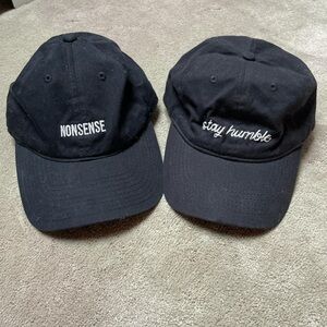 Black Baseball Caps hand embroidered